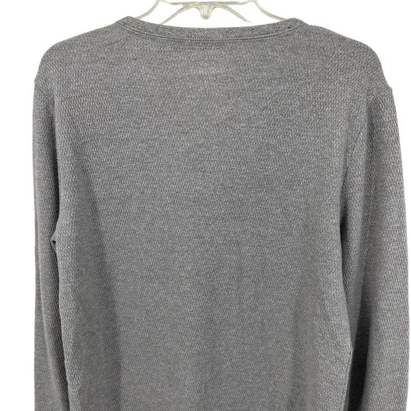 Hollister California Mens Henley Tee Long Sleeve Thermal Pullover Small Gray - Picture 12 of 13